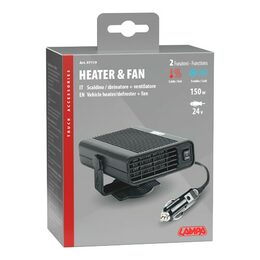 Ventilátor s topením a rozmrazováním skel 24V 150W LAMPA