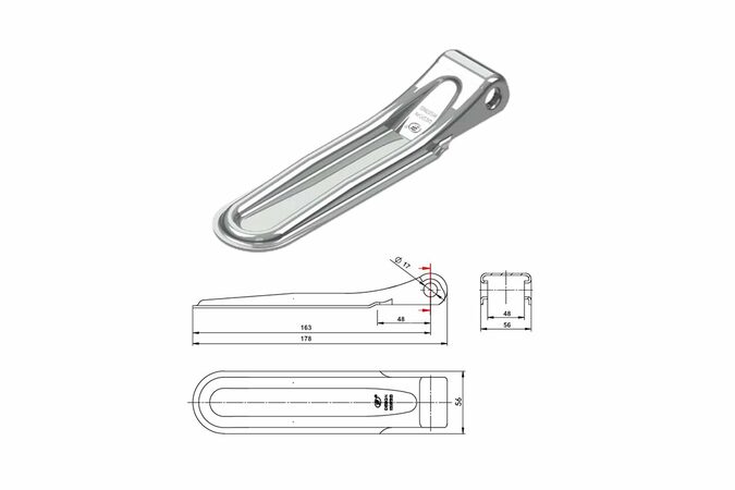 Pant bočnice ZW-01.170A délka 170 mm, čep 12,5 mm SPP