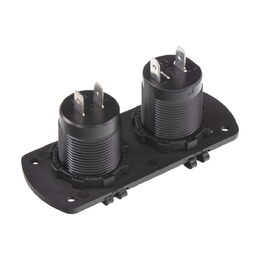 Dvojitá zásuvka do panelu 1x CL + 2x nabíječka USB voděodolná