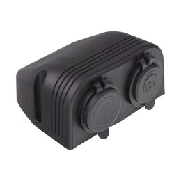 Dvojitá zásuvka s panelem 1x CL + 2x nabíječka USB voděodolná