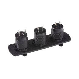 Trojitá zásuvka do panelu CL, Voltmetr, 2x USB nabíječka QC3.0/PD