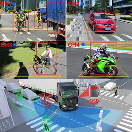 Set monitor 10,36" 4x 4PIN s Apple CarPlay, Android auto, Bluetooth, DVR, BSD, + kamera +