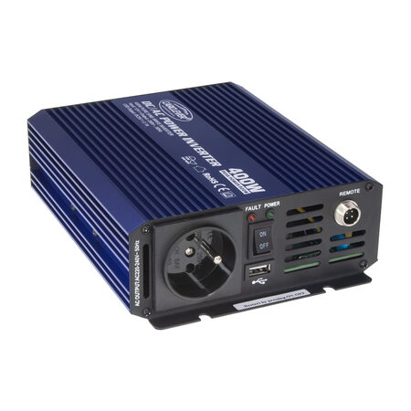 Sinusový měnič napětí z 12/230V + USB, 400W