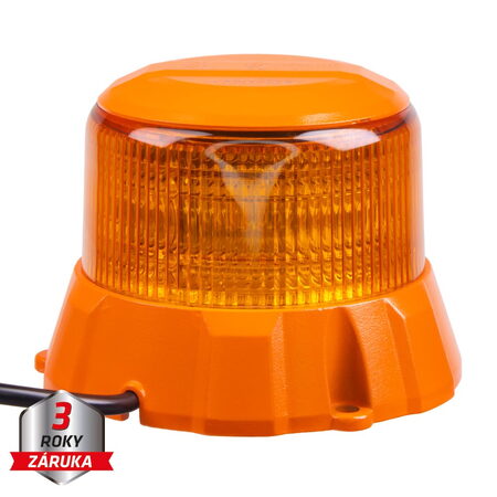 Robustní oranžový LED maják, oranž.hliník, 48W, ECE R65
