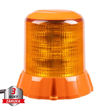 Robustní oranžový LED maják, oranž.hliník, 96W, ECE R65
