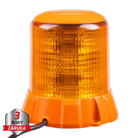 Robustní oranžový LED maják, oranž.hliník, 96W, ECE R65
