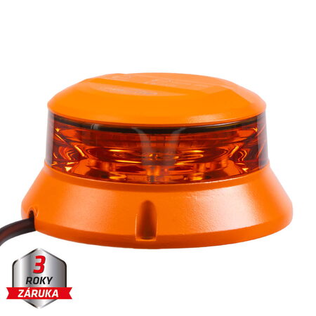 Robustní oranžový LED maják, oranž.hliník, 36W, ECE R65