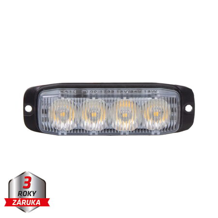PROFI SLIM výstražné LED světlo vnější, oranžové, 12-24V, ECE R65