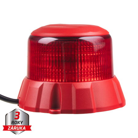 Robustní červený LED maják, červ.hliník, 48W, ECE R65