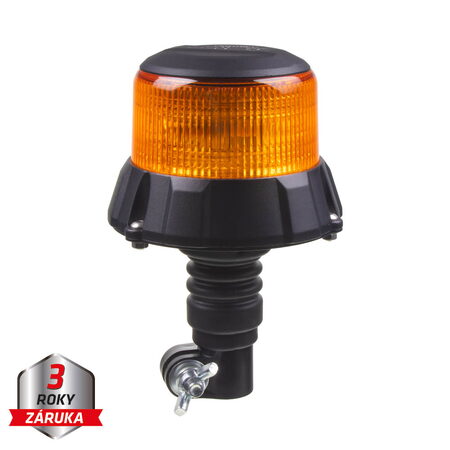 Robustní oranžový LED maják, na držák, 48W, ECE R65