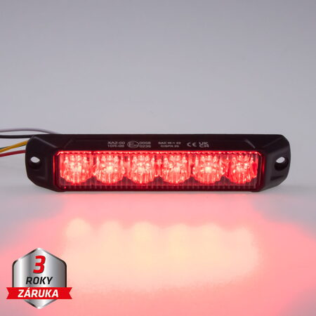 PROFI výstražné LED světlo vnější, červené, 12-24V, ECE R65