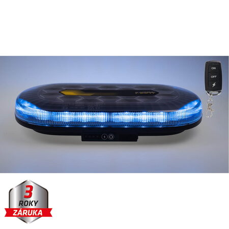 AKU LED rampa modrá, 48xLED, magnet, 328mm, ECE R65 R10