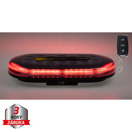 AKU LED rampa červená, 48xLED, magnet, 328mm, ECE R65 R10