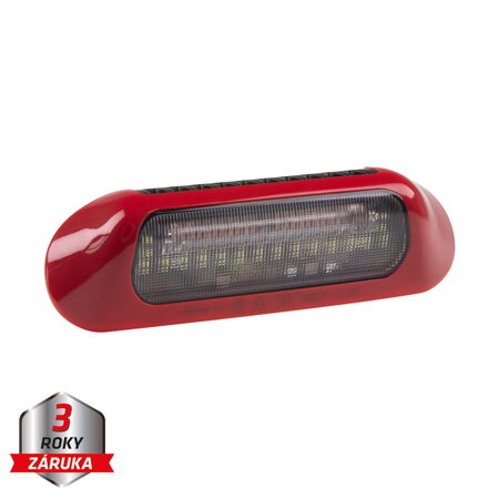 LED světlo nástěnné s výstražným světlem, červené, 48W, ECE R65