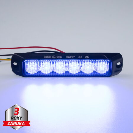 PROFI výstražné LED světlo vnější, modré, 12-24V, ECE R65