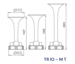 FIAMM TRIO 3-tónová fanfára s kompresorem, 12v