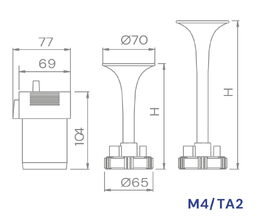 FIAMM M4/TA2 2-tónová fanfára s kompresorem, 12V