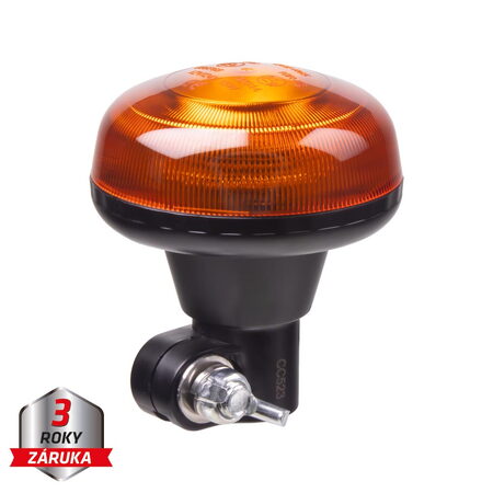 LED maják, 12-24V, 18xLED oranžový, na držák, ECE R65
