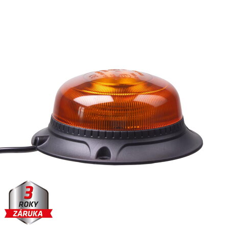 LED maják, 12-24V, 18xLED oranžový, magnet, ECE R65