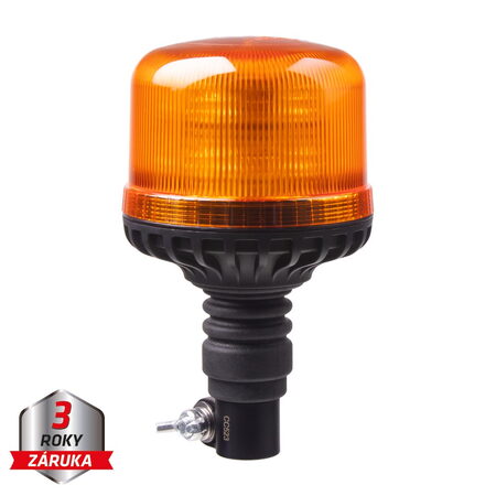 LED maják, 12-24V, 16x5W LED oranžový, na držák, ECE R65