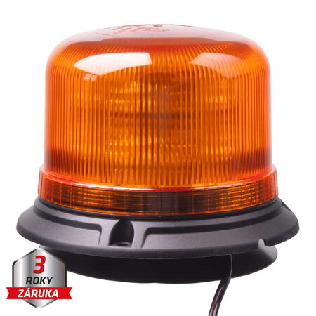 LED maják, 12-24V, 16x5W LED oranžový, magnet, ECE R65