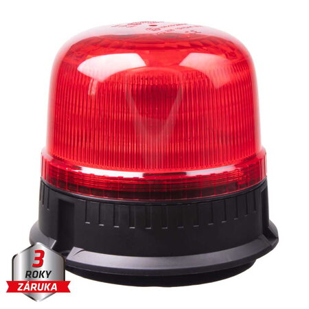 LED maják, 12-24V, 24xLED červený, magnet, ECE R65