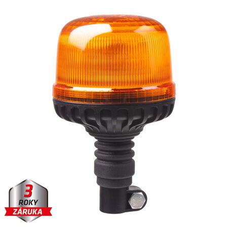 LED maják, 12-24V, 24xLED oranžový, na držák, ECE R65