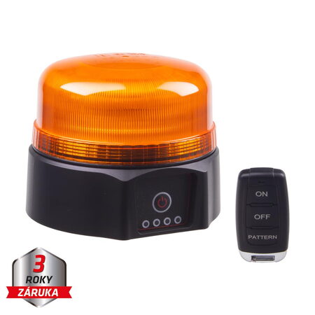 AKU LED maják, 36xLED oranžový, dálkové ovládání, magnet, ECE R65