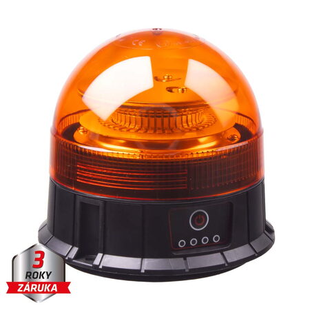 AKU LED maják, 39xLED oranžový, magnet, ECE R65
