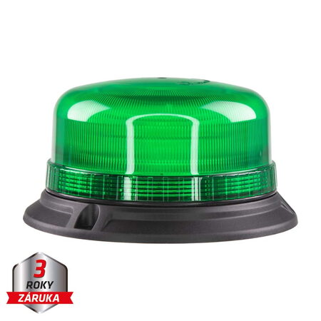 LED maják, 12-24V, 36xLED zelený, pevná montáž, ECE R10
