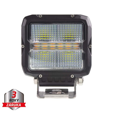 LED světlo obdélníkové bílé/oranžové/poziční, 60W, 105x117mm, ECE R65