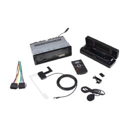 1DIN 12/24V DAB+/FM autorádio Bluetooth/USB/SD/AUX, odnímatelný panel