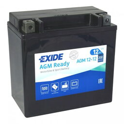 Motobaterie EXIDE BIKE AGM Ready 12Ah, 12V, AGM12-12 (YTX14-BS)