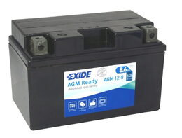 Motobaterie EXIDE BIKE AGM Ready 8,6Ah, 12V, AGM12-8 (YTZ10-BS)