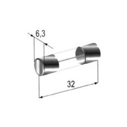 Pojistka skleněná 6,3x32 10A, 1 ks