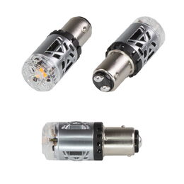 LED BAY15D bílo/oranžová, 12V, 23W CAN-BUS, 360°