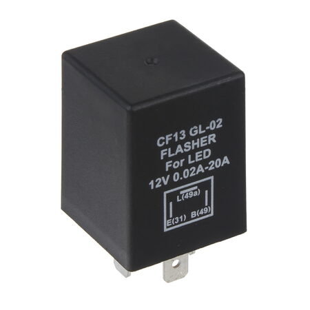 Přerušovač blinkrů LED, 12V,0,02-20A pro evropské vozy