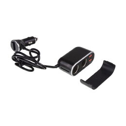 Dvojitá CL zásuvka s 2x USB nabíječkou a CL zástrčkou s voltmetrem