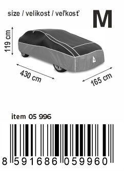 Ochranná plachta proti kroupám PREMIUM M 430×165×119cm