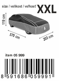 Ochranná plachta proti kroupám PREMIUM XXL 570×203×119cm