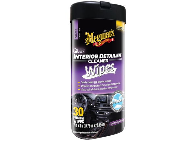 Ubrousky na údržbu interiérových povrchů Meguiars Quick Interior Detailer Wipes, 25ks