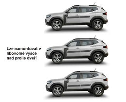 Lišty dveří Dacia Duster r.v. 2024-> (široké)