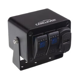 Panel s 2x spínači Rocker, voltmetr + USB/USB-C zásuvka, 12/24V