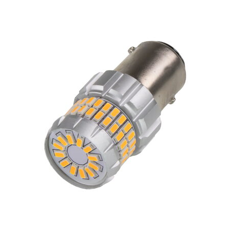 LED BAY15d oranžová, 12V, 60LED/3014SMD, 360°