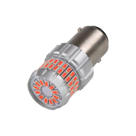 LED BAY15d červená, 12V, 60LED/3014SMD, 360°