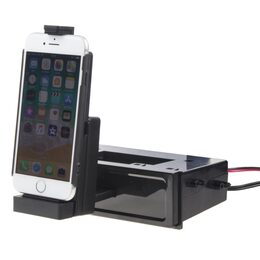 Univerzální plastová přihrádka do otvoru DIN s držákem na iPhone5/5S/5C/6/6S/7/8/X/Xs/Xr/1