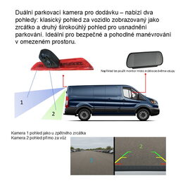 Dvojitá kamera pro Citroën Jumper, Fiat Ducato, Peugeot Boxer, AHD/CVBS