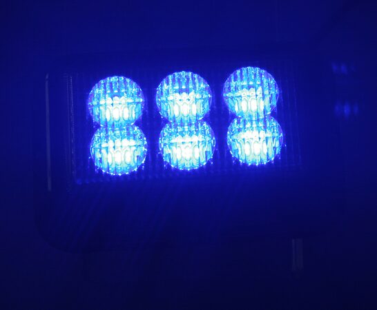 x PREDATOR 6x3W LED, 12-24V, modrý