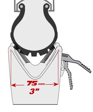Dosedací patka levá pro EVO s páskem 300mm a vrtulkou