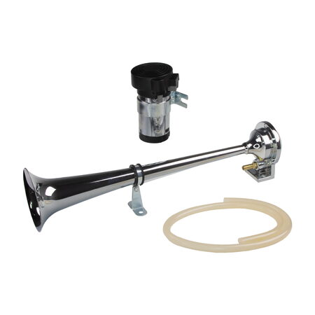 Singl-fanfára 387mm, chrom, 24V s kompresorem